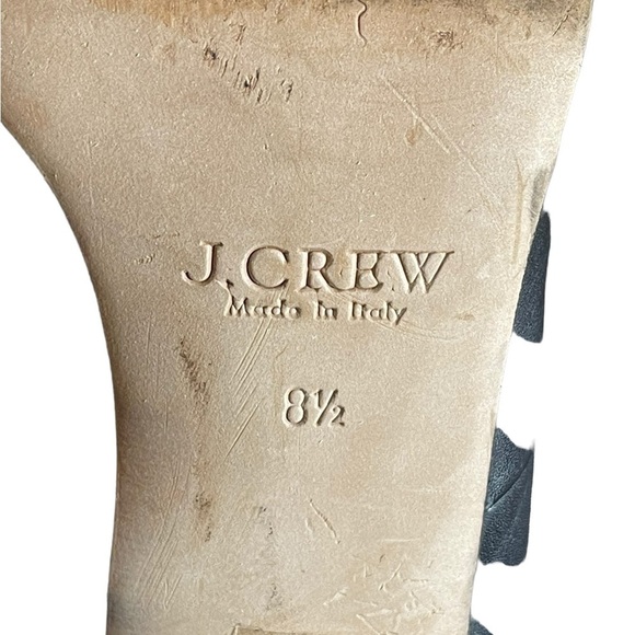 J.Crew Adele Leather Ankle Heel Boots, Zipper Closure, Black, Size 8.5 - Picture 10 of 13